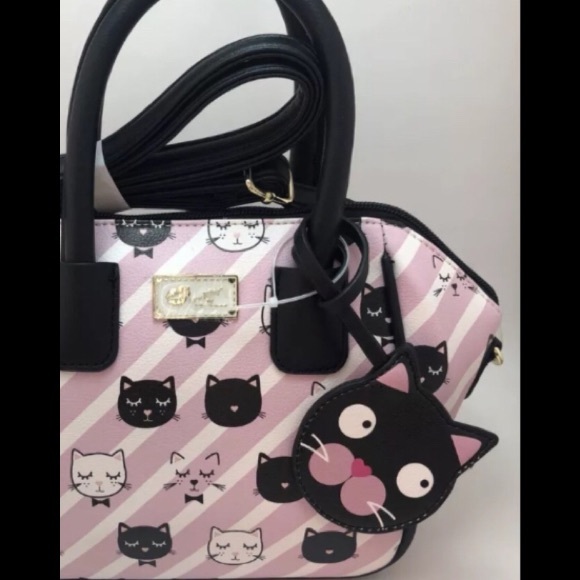 Betsey Johnson Handbags - Luv💋Betsey Johnson Blk Cat Blush Pink Crossbody